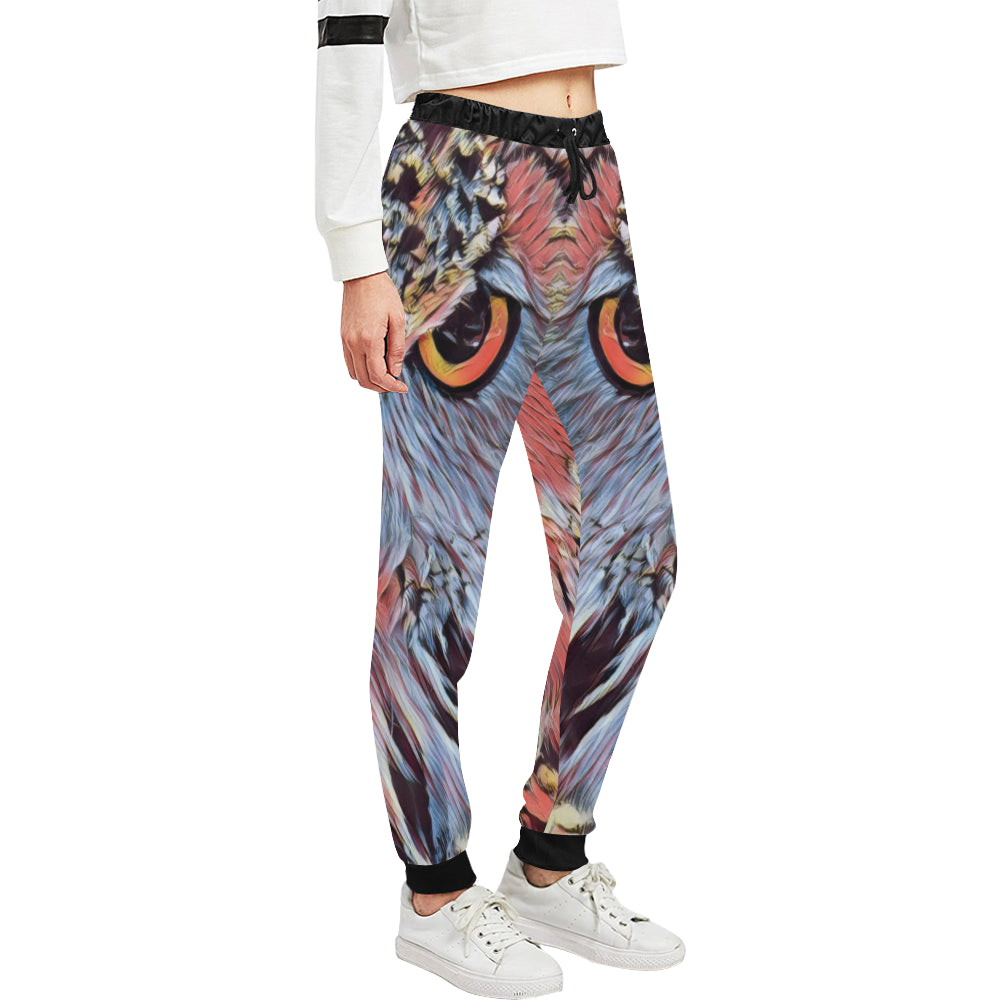 THE OWL Women's All Over Print Sweatpants (Model L11)