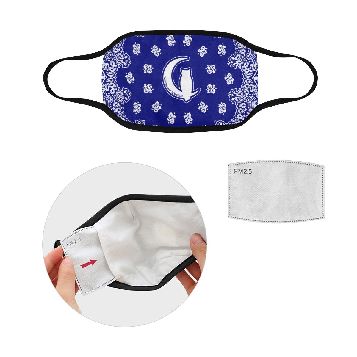 BANDANA Cs'UP Mouth Mask in One Piece (2 Filters Included)