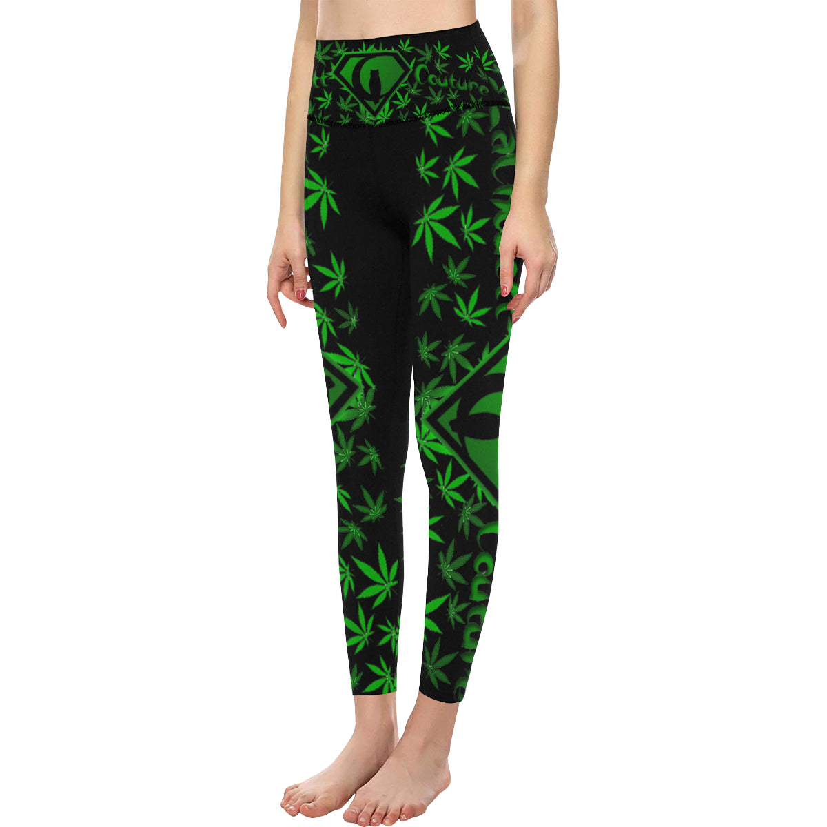 SUPER WEED BLCC All Over Print High-Waisted Leggings (Model L36)