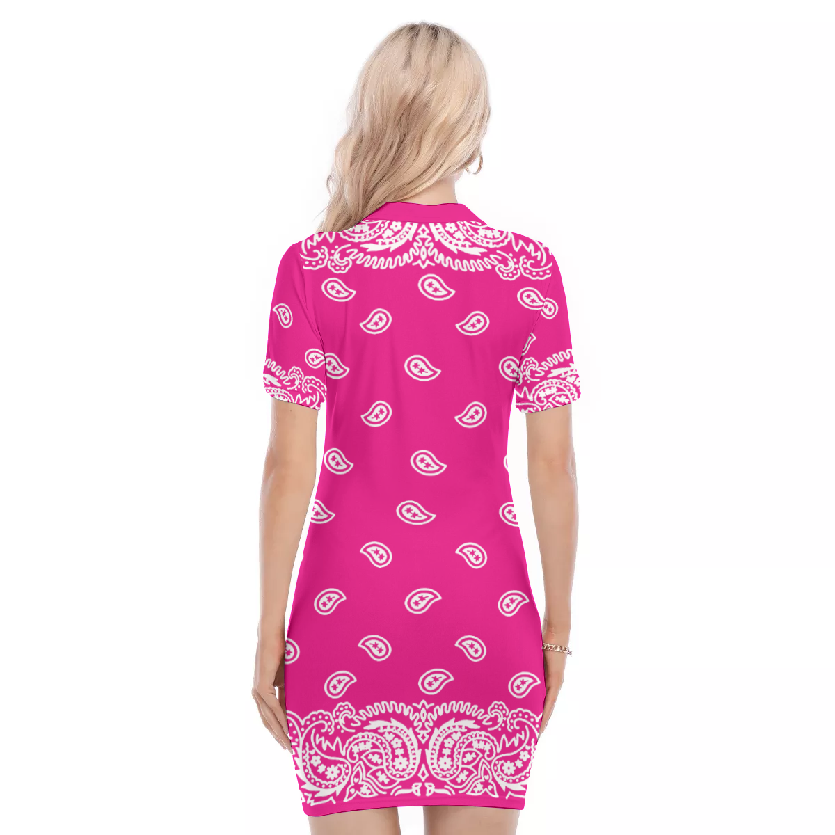 BANDANA FULLY PINKISH Women's Polo Collar Dress