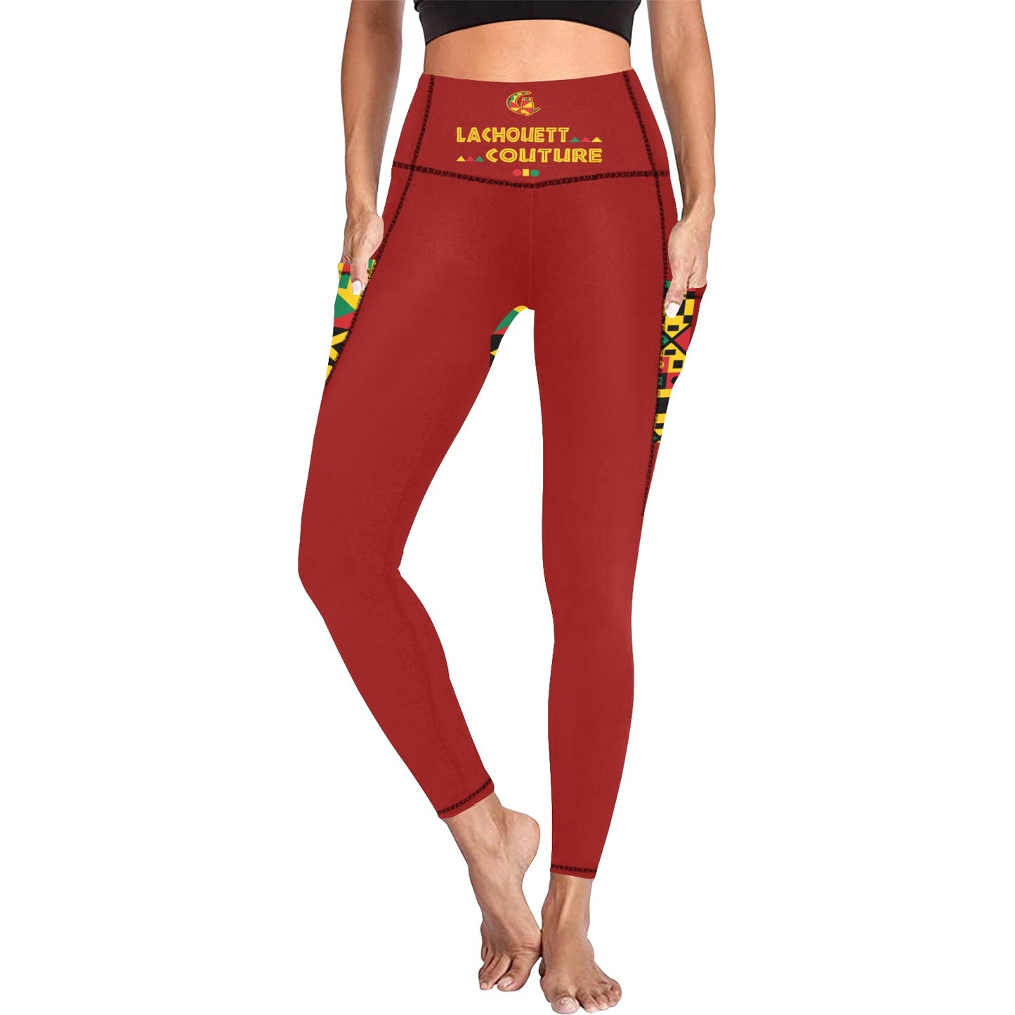 KENTE BUTAN Leggings with Pockets