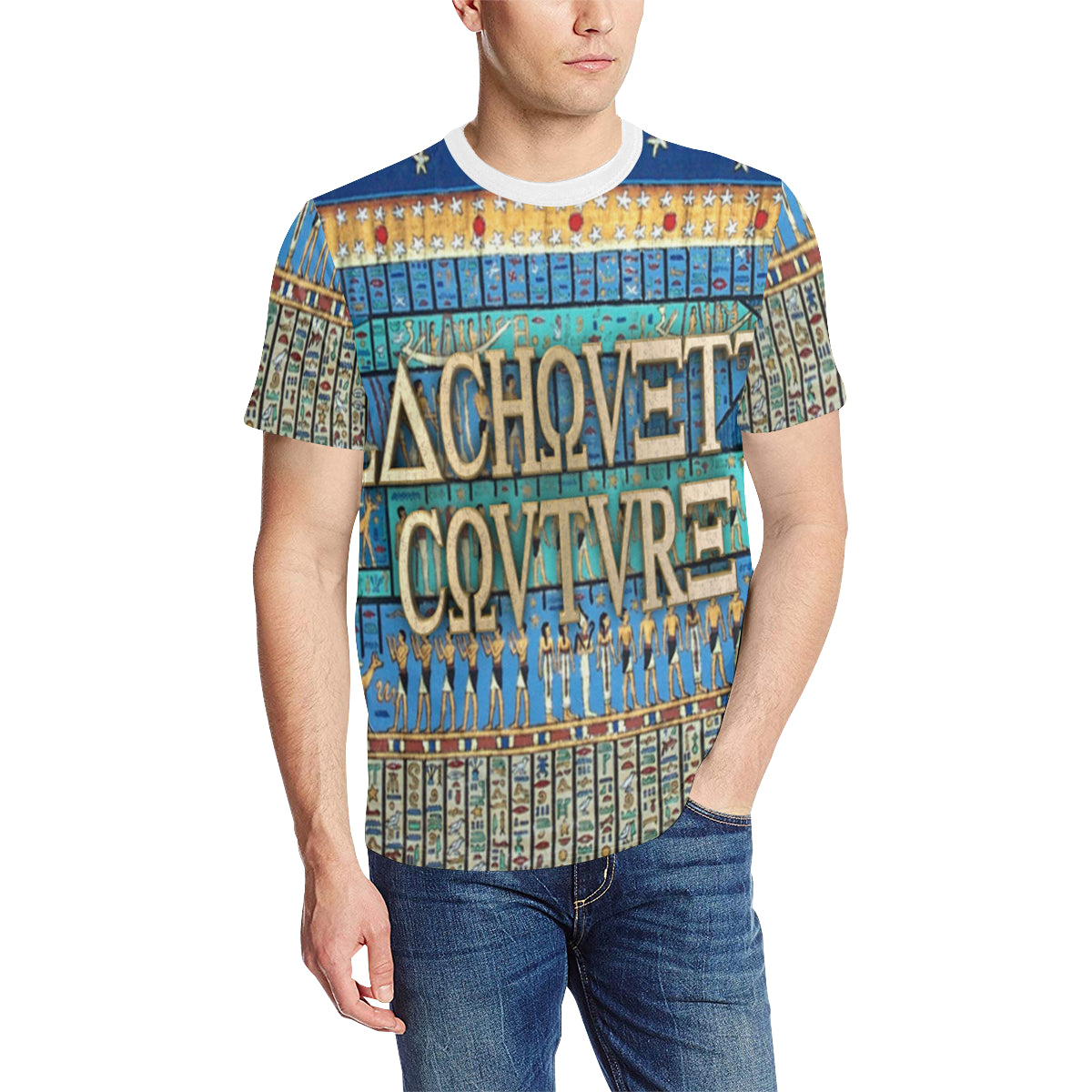 THE NUN Men's All Over Print T-Shirt (Solid Color Neck) (Model T63)