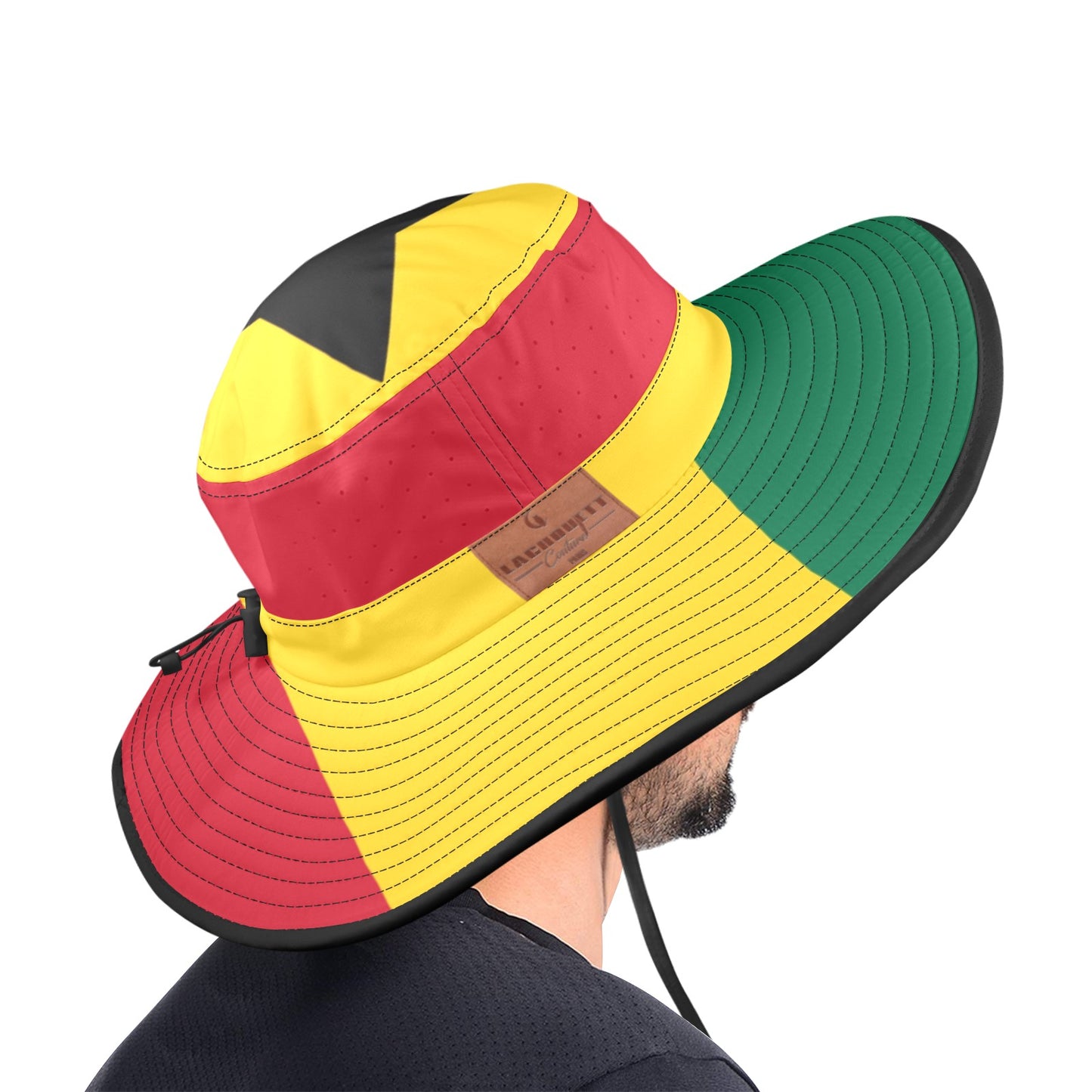 GHANA FLAG Wide Brim Bucket Hat