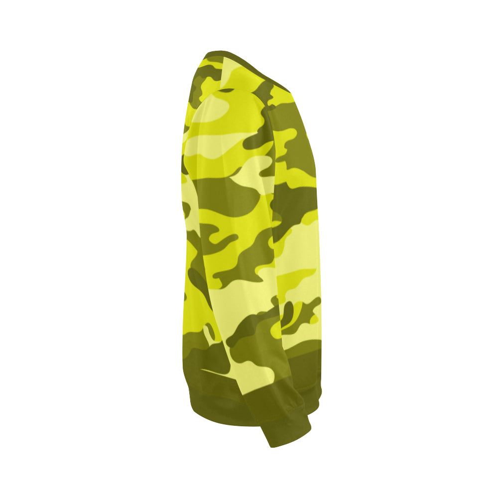 CAMOUFLAGE YLW All Over Print Crewneck Sweatshirt for Men