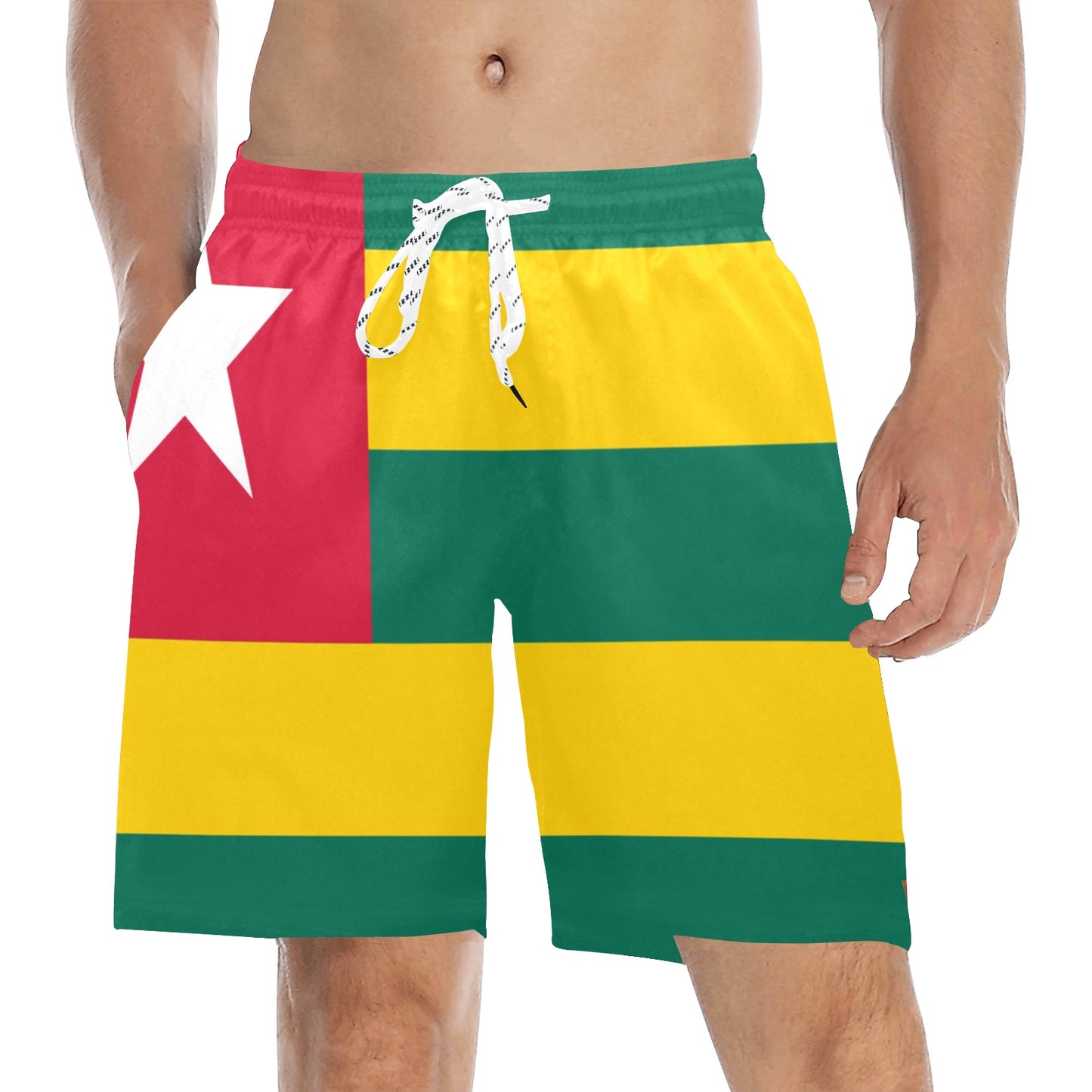 AFRIKA FR Men's Mid-Length Beach Shorts