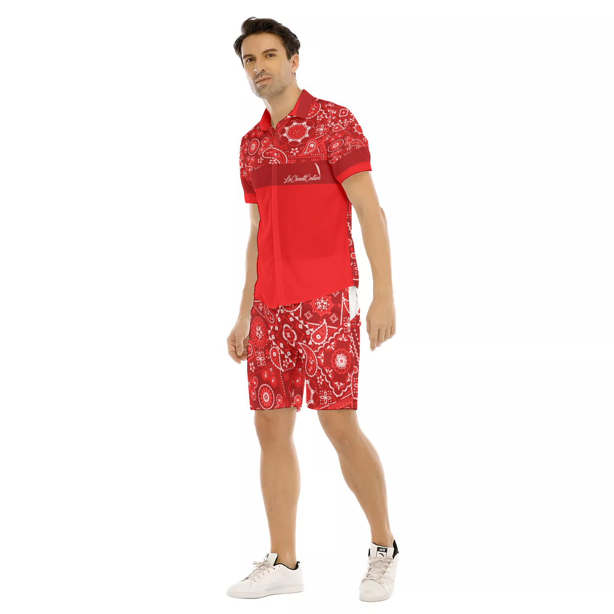 BANDANA VIRAL Bs'UP Men's Short Sleeve Shirt Sets