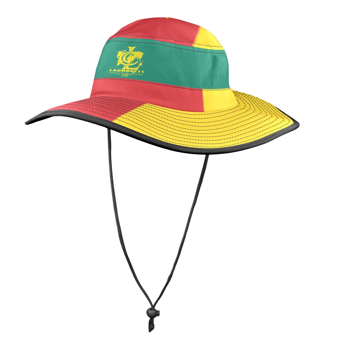 CAMEROUN FLAG Wide Brim Bucket Hat