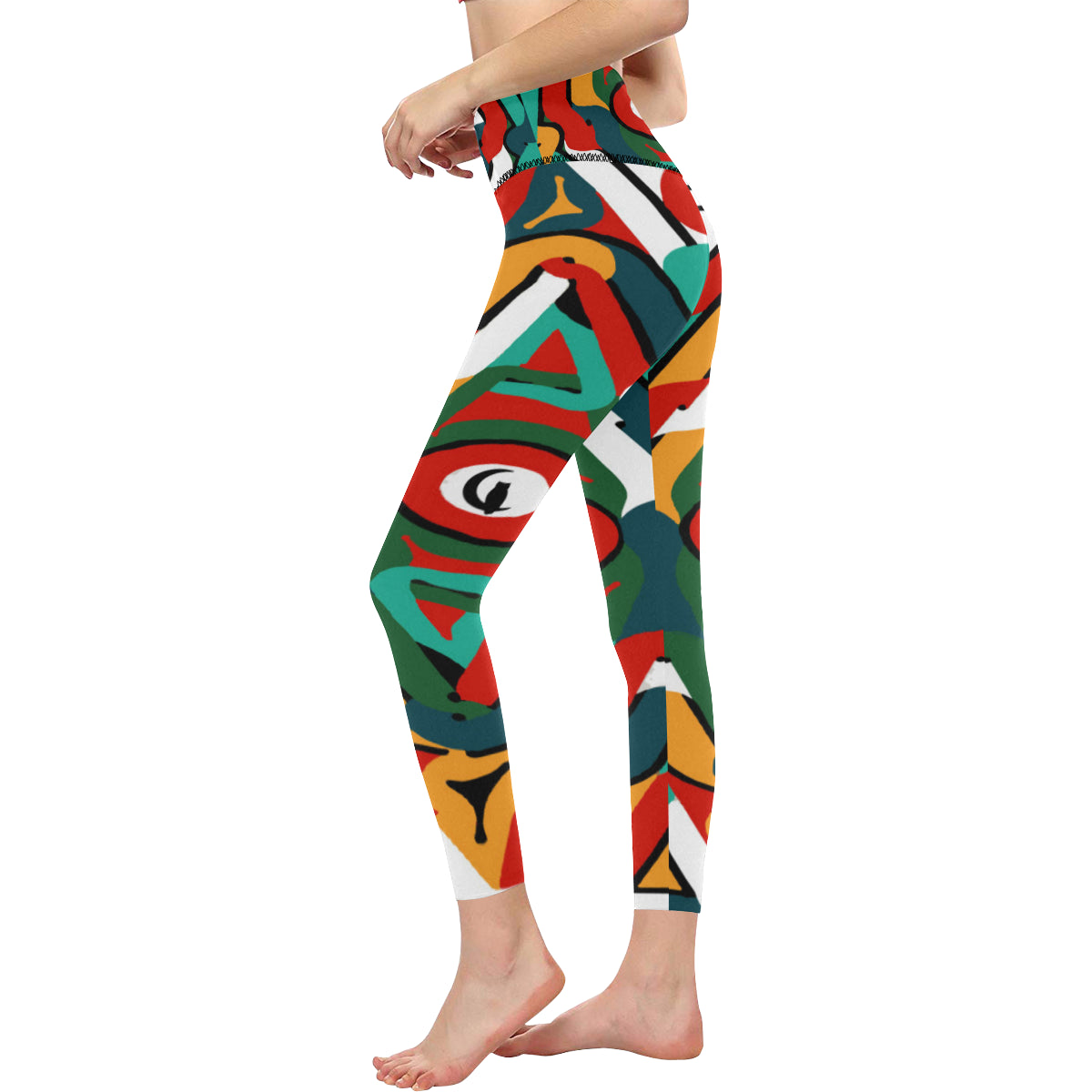 TEMBE ART All Over Print High-Waisted Leggings