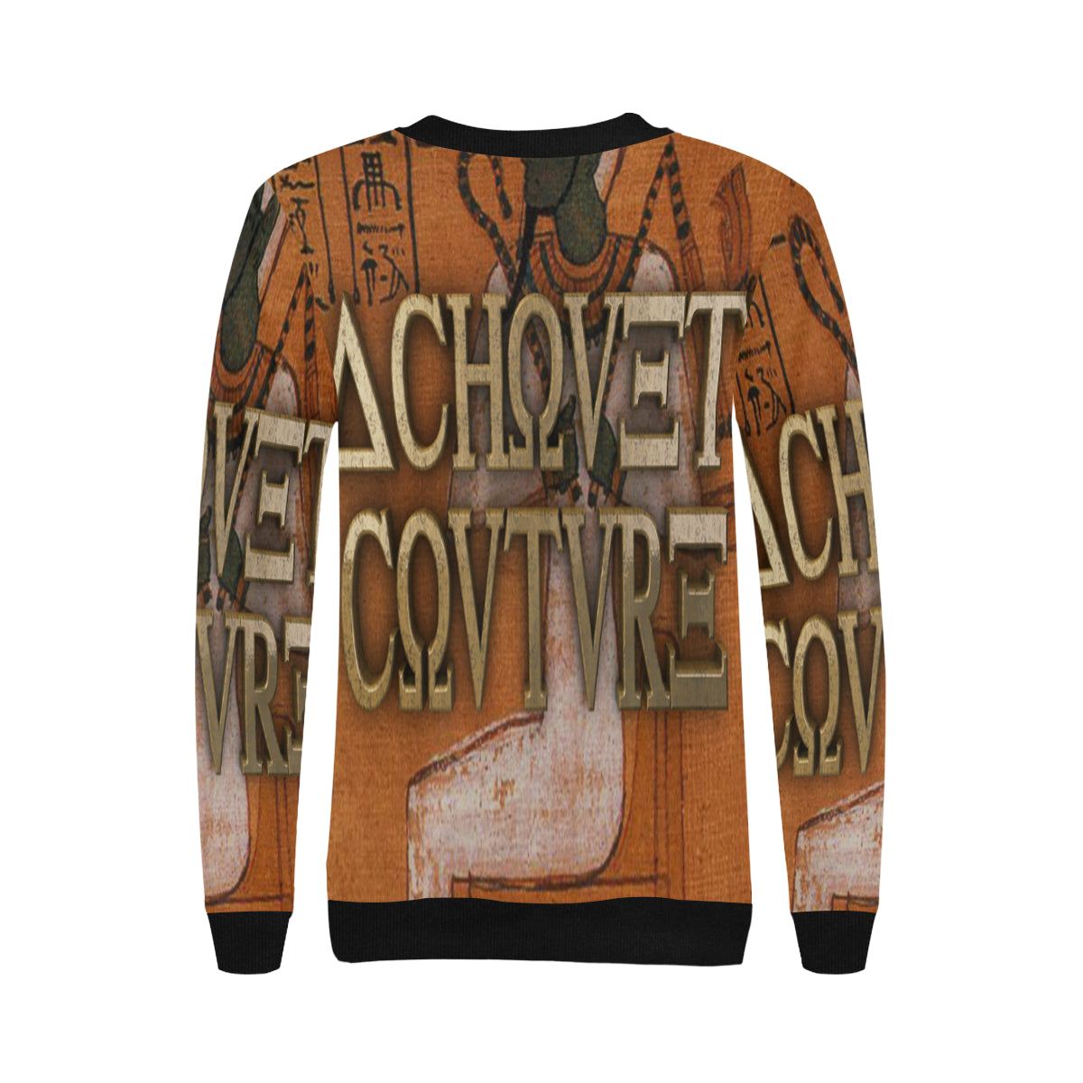 AUSAR Women's Rib Cuff Crew Neck Sweatshirt