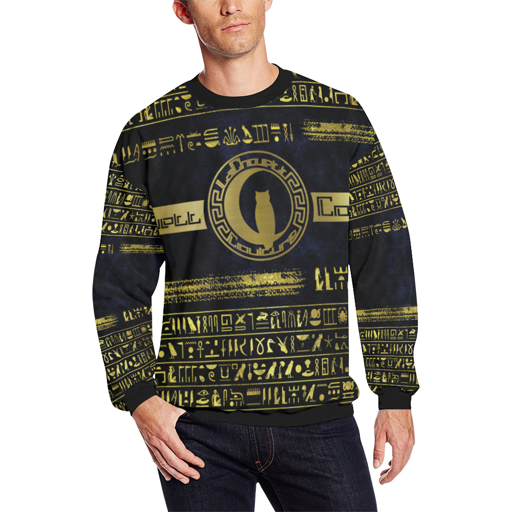 HIEROGLYPH DELUXE Men's Oversized Fleece Crew Sweatshirt