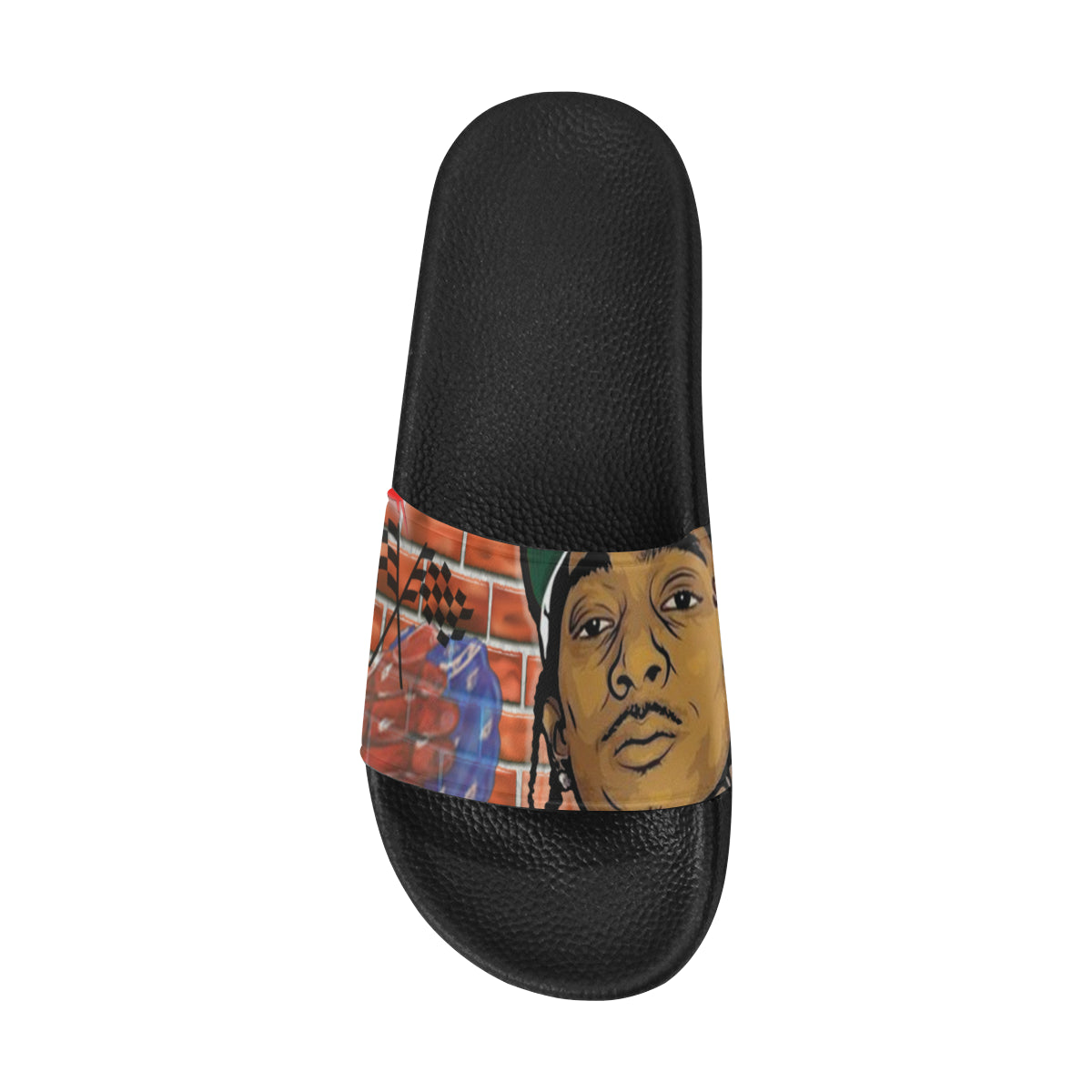NIPSEY MARATHON CONTINUE Men's Slide Sandals (Model 057)