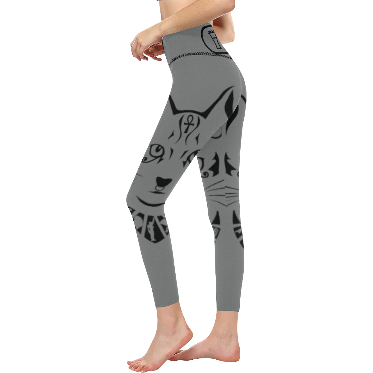 BASTET GRIS All Over Print High-Waisted Leggings