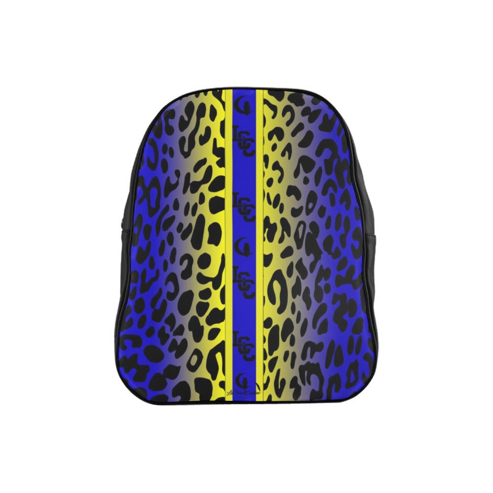 JAGUAR SKIN BLUE School Backpack (Model 1601)(Medium)