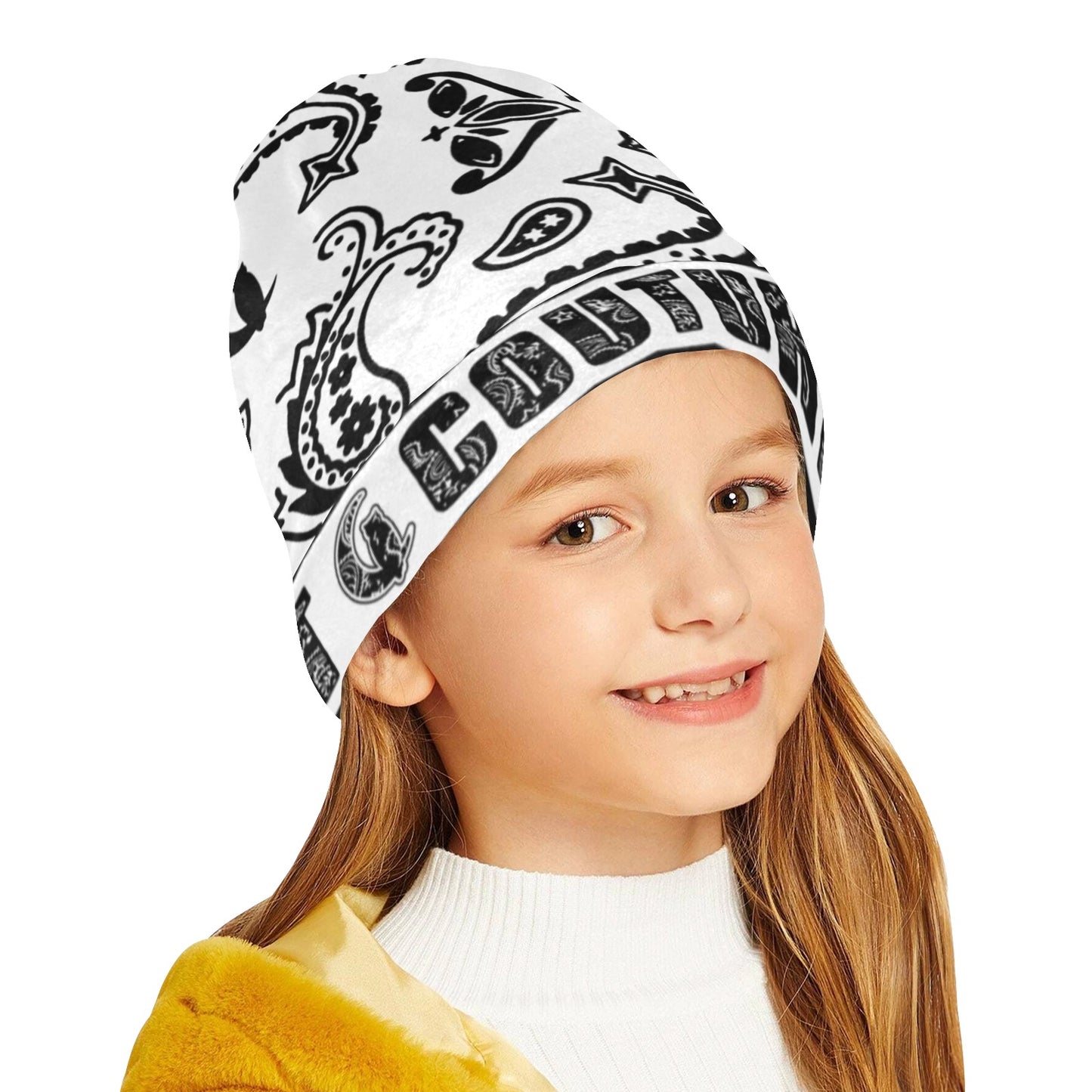 BANDANA PAISLEY All Over Print Beanie for Kids