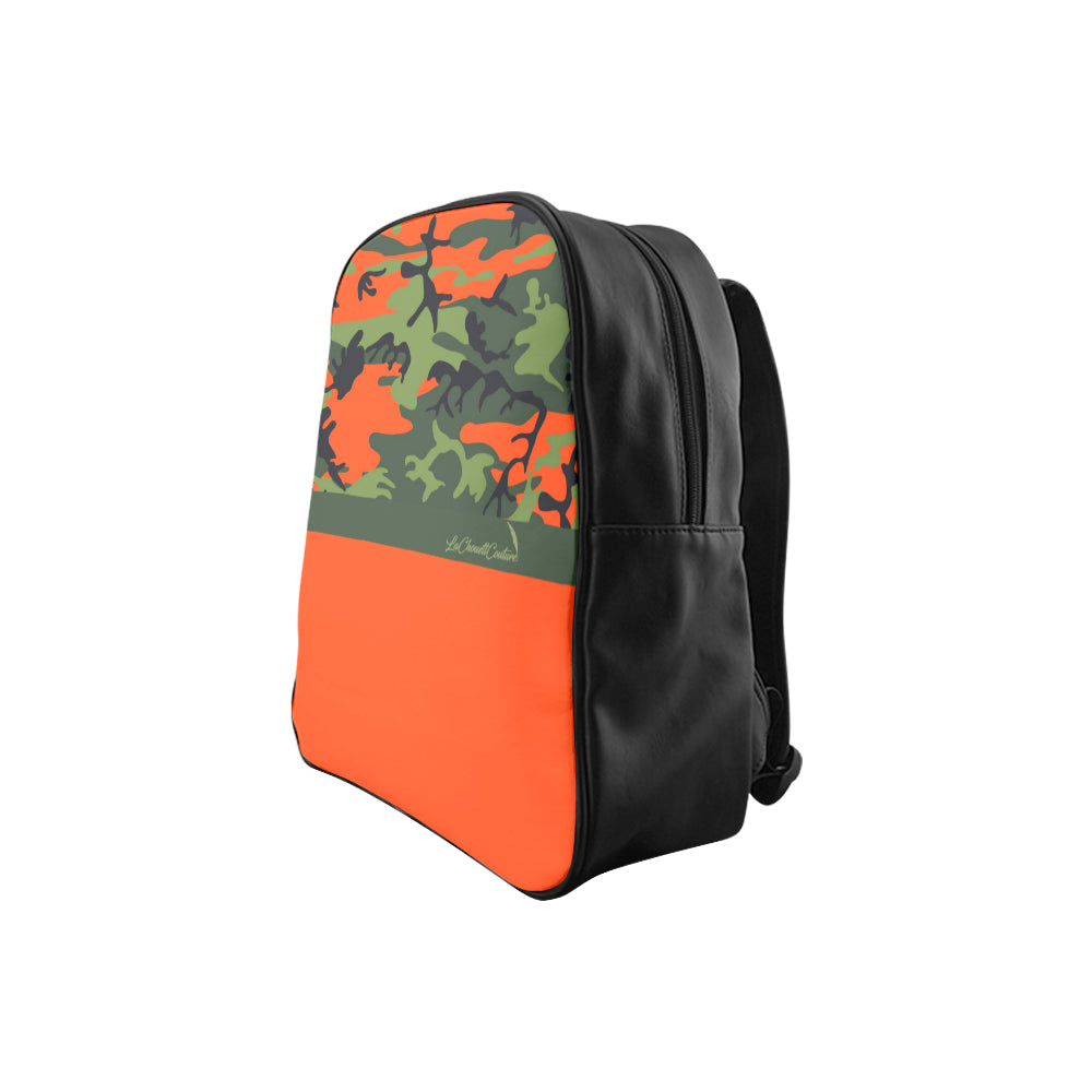 CAMOUFLAGE KAKI School Backpack (Medium)