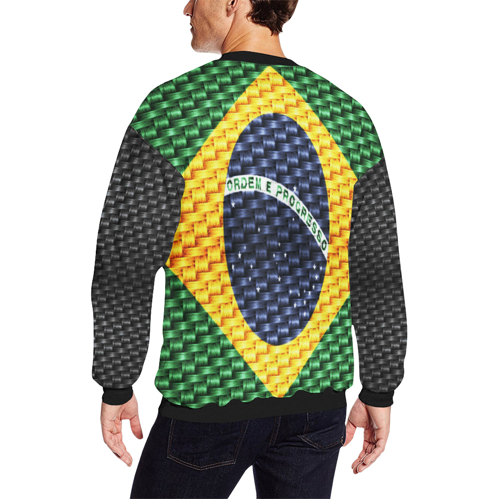 BRASIL Men's Oversized Fleece Crew Sweatshirt