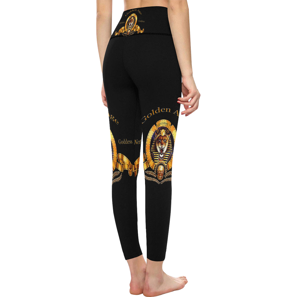 SEKHMET GODDESS BLCC All Over Print High-Waisted Leggings (Model L36)