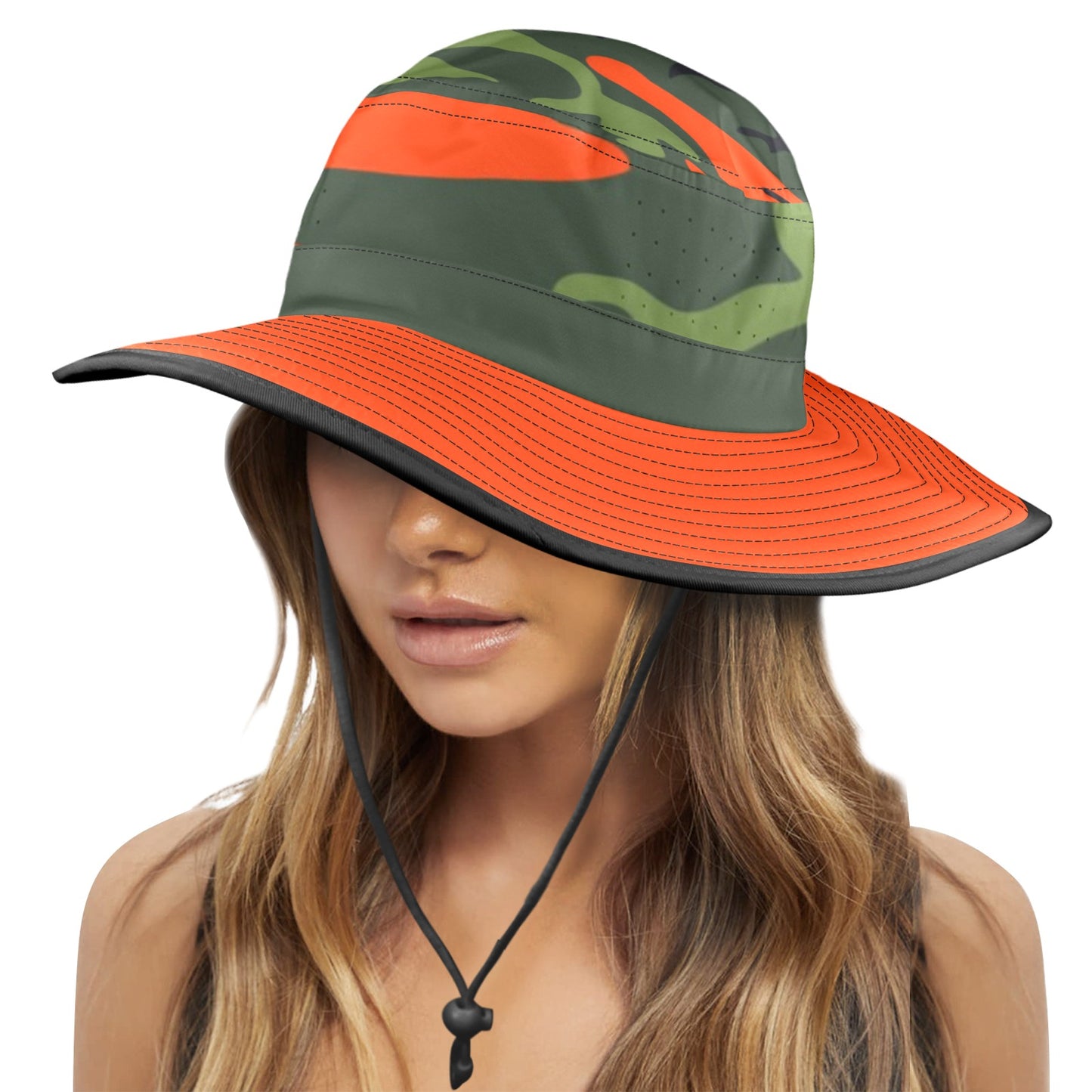 CAMOUFLAGE Wide Brim Bucket Hat