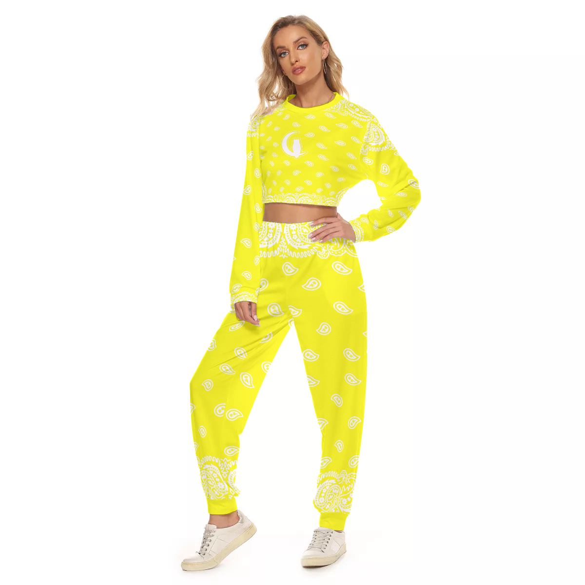 BANDANA FULLY L.K Women's Crop Sweatshirt Suit
