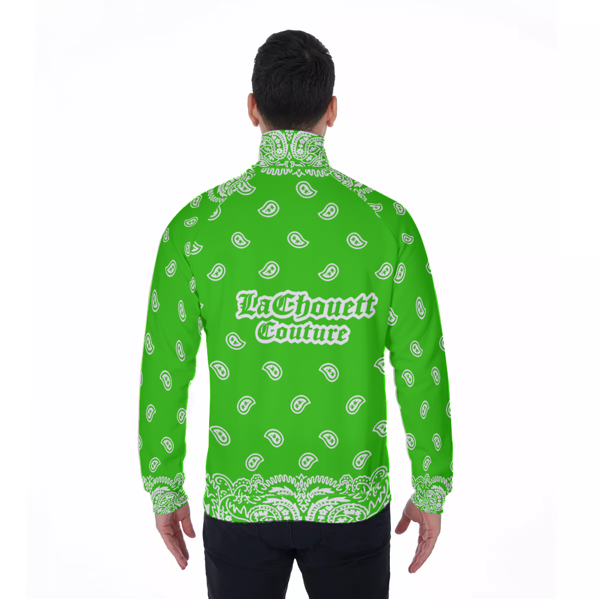 BANDANA FULLY GREEN Stand Collar Jacket