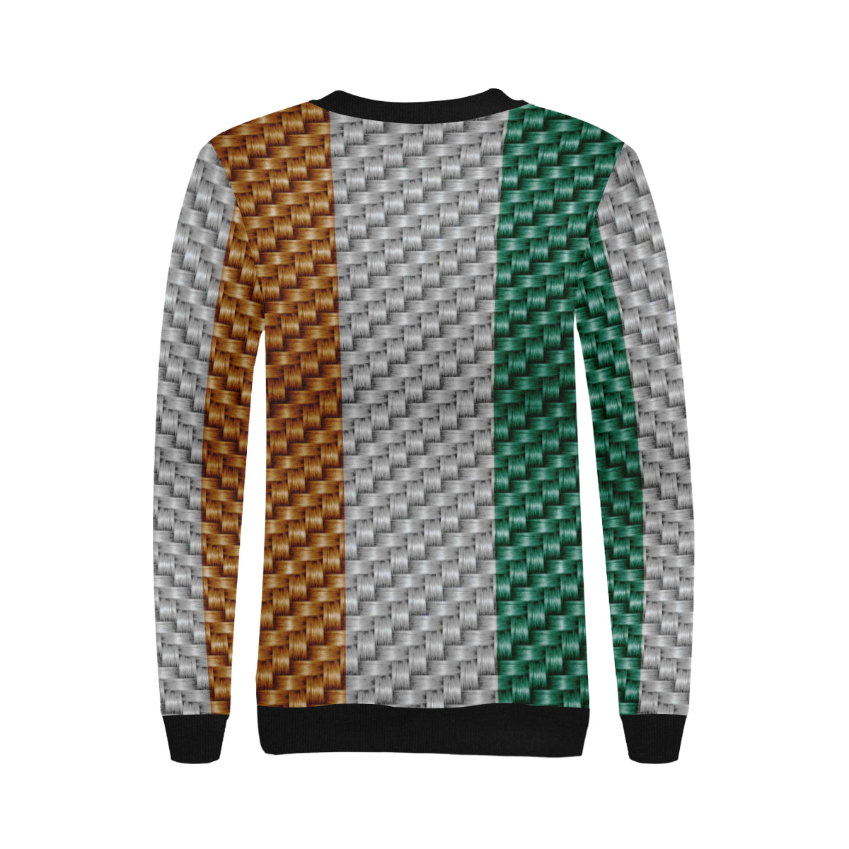 COTE D'IVOIRE FLAG Women's Rib Cuff Crew Neck Sweatshirt