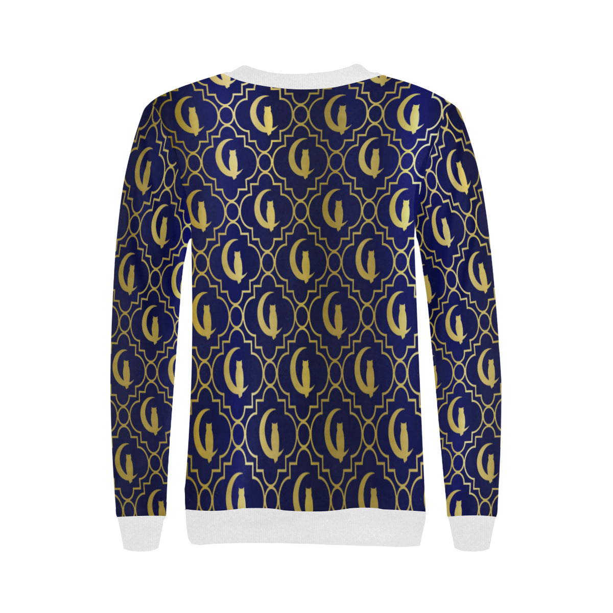 ELEGANCE OFFICIAL Women's Rib Cuff Crew Neck Sweatshirt (Model H34)