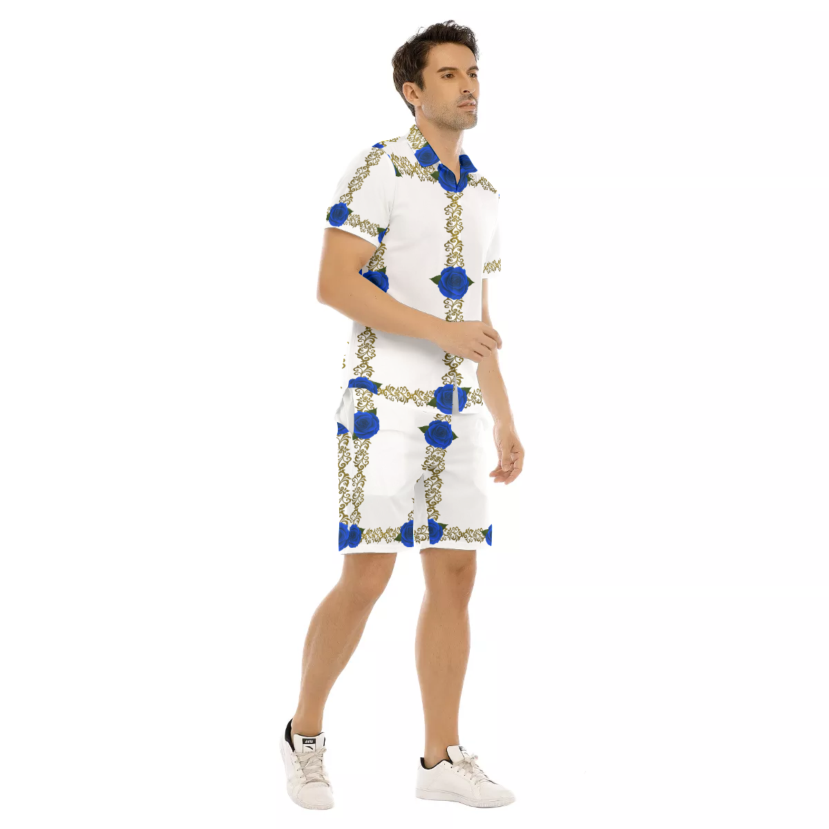 BLUE ROSES LCC Men's Short Sleeve Shirt Sets