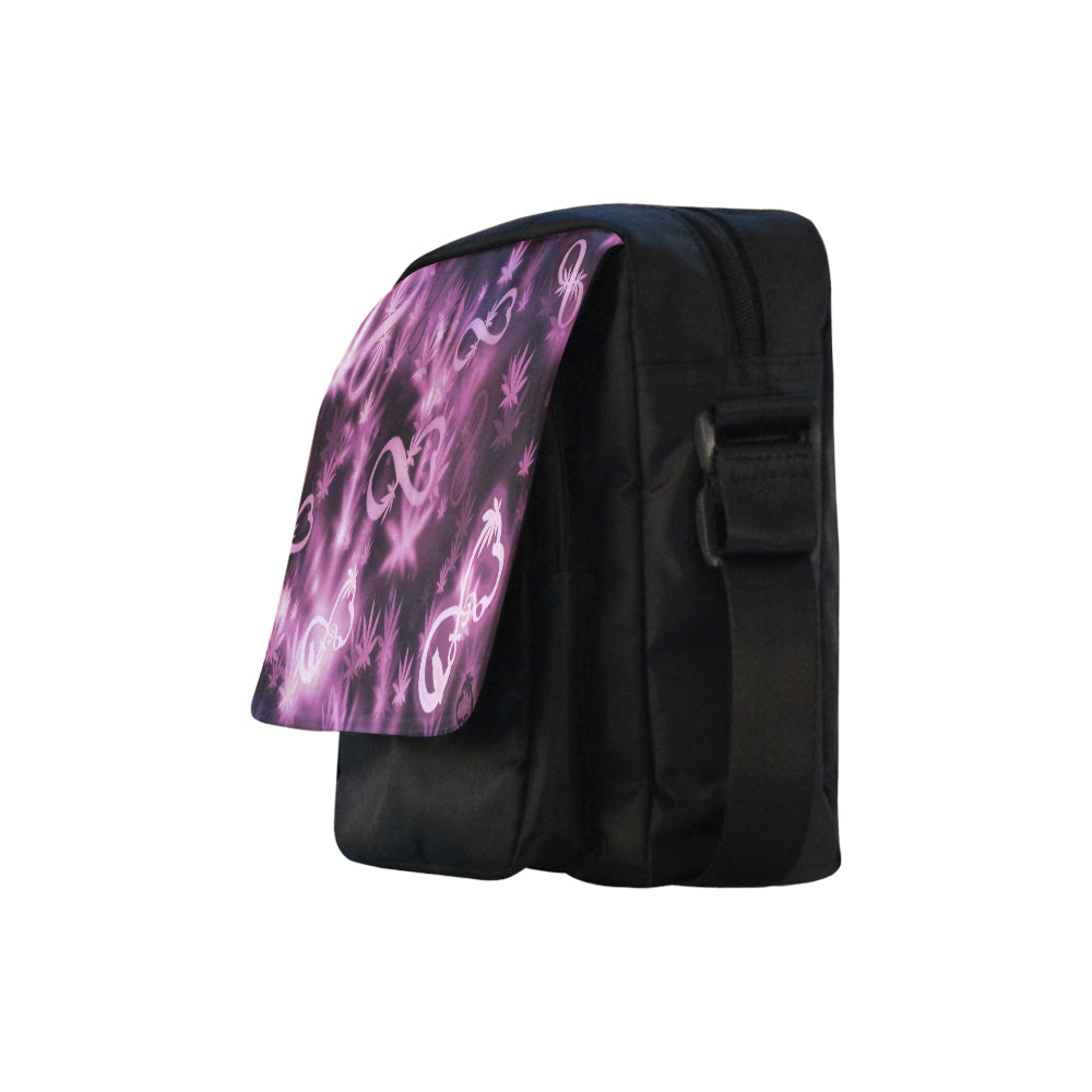INFINITY PURPLE COSMOS Crossbody Nylon Bags (Model 1633)