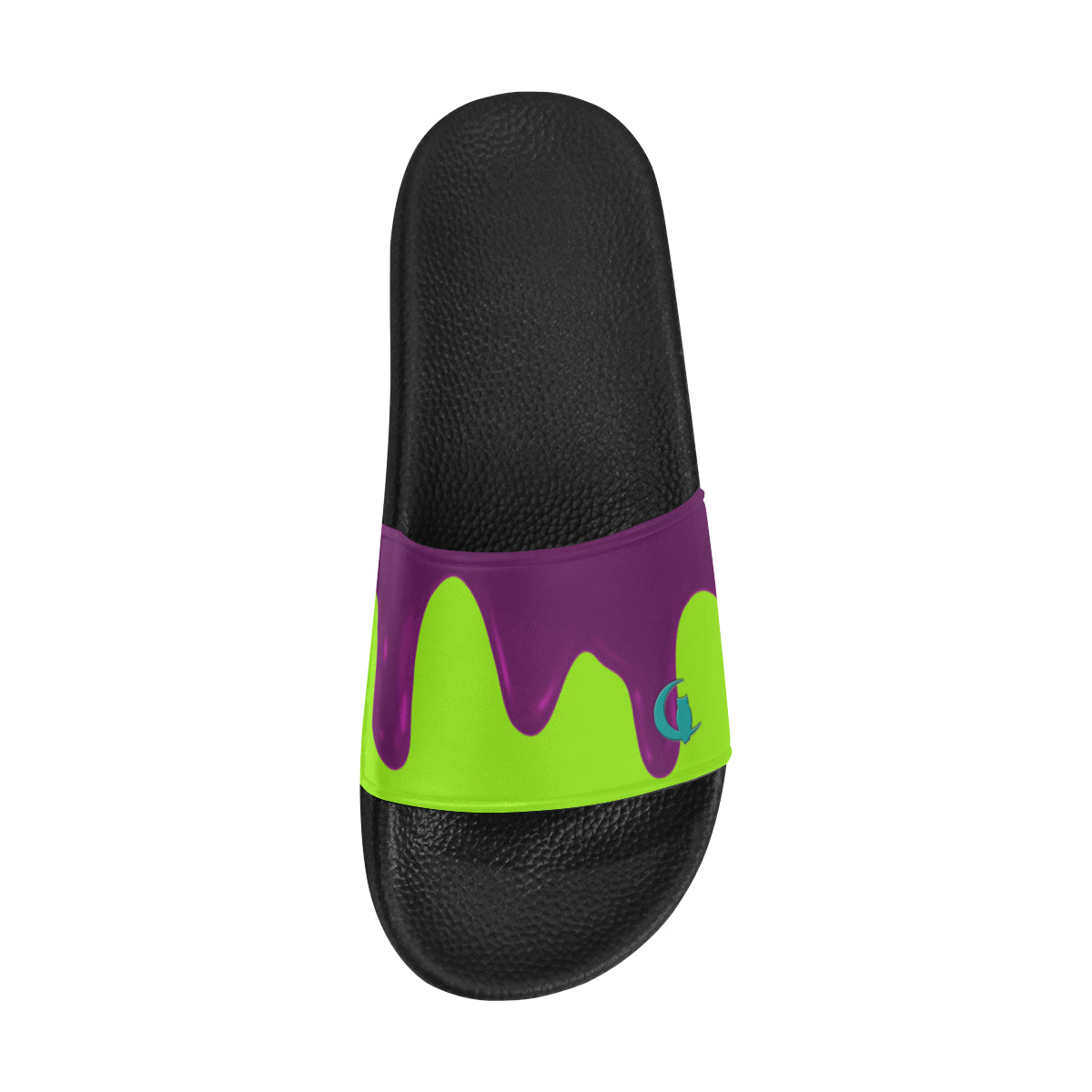 PURPLE DRIPPIN Women's Slide Sandals (Model 057)