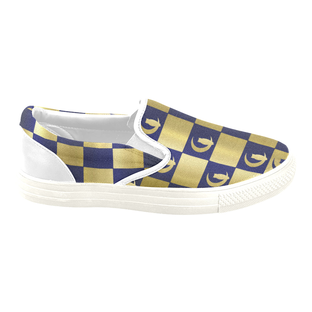 DAMIER LCC Men's Unusual Slip-on Canvas Shoes (Model 019)