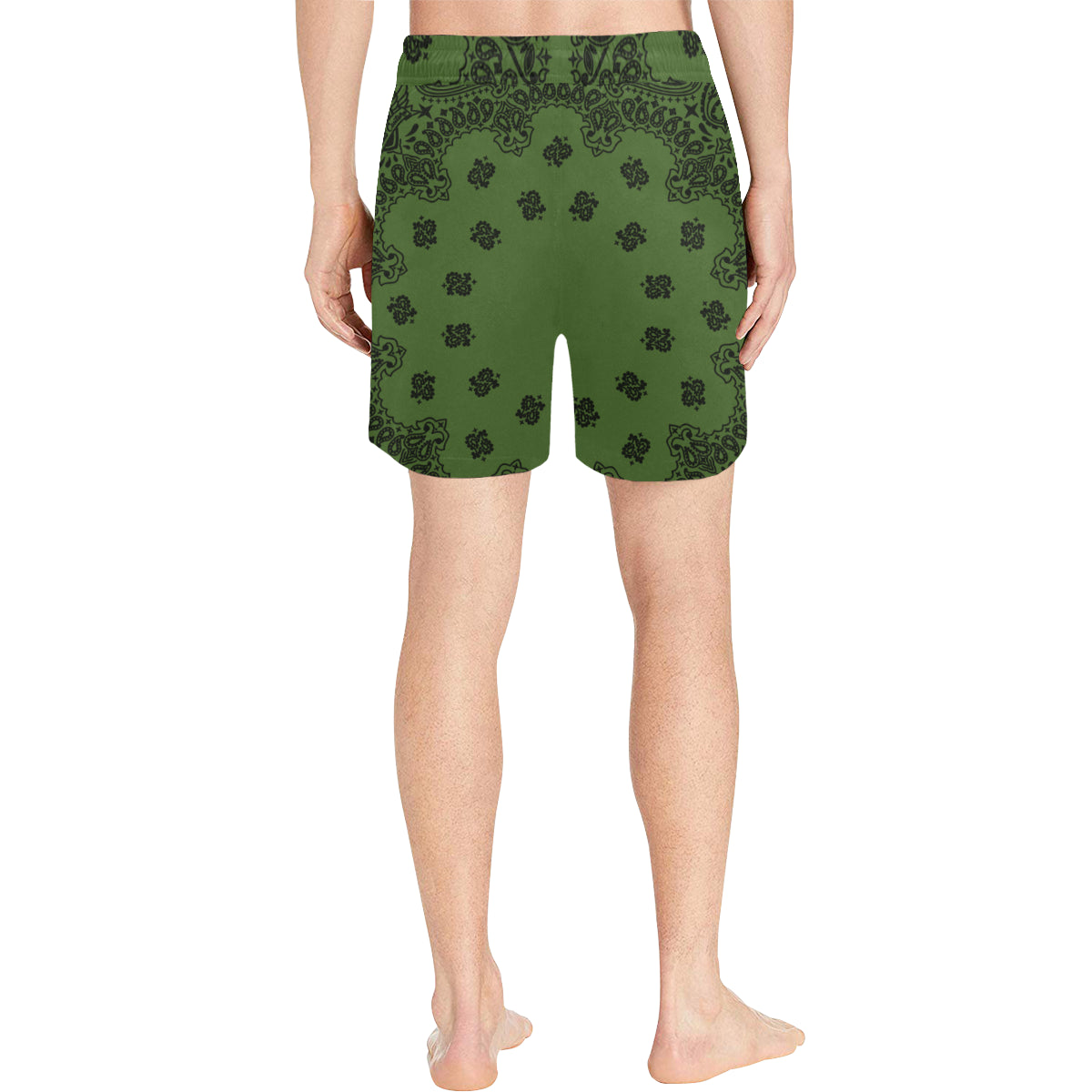 BANDANA KAKI Men's Mid-Length Swim Shorts
