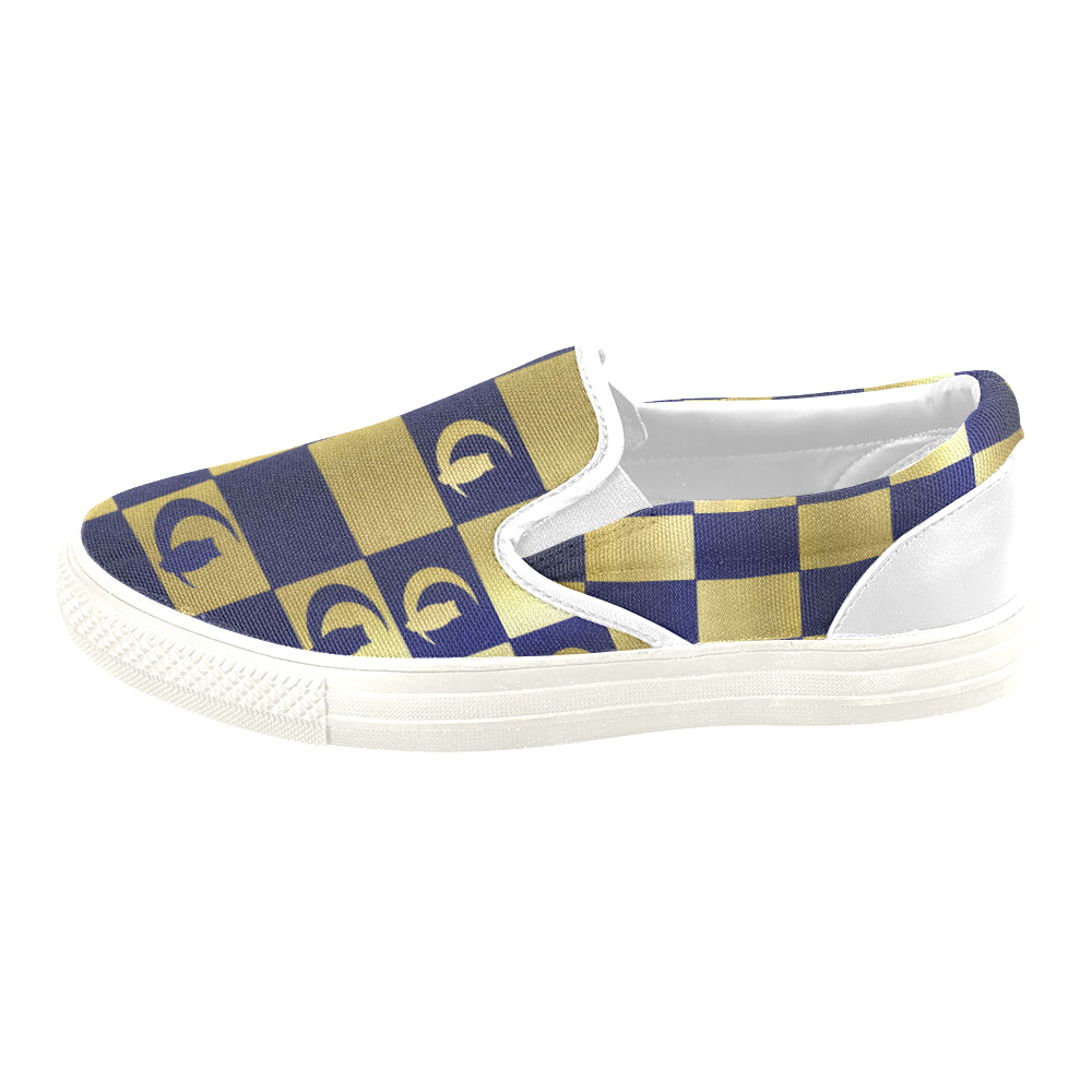 DAMIER LCC Men's Unusual Slip-on Canvas Shoes (Model 019)