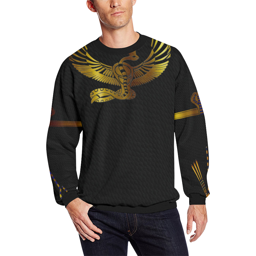 CROOKS AND FLAILS Men's Oversized Fleece Crew Sweatshirt