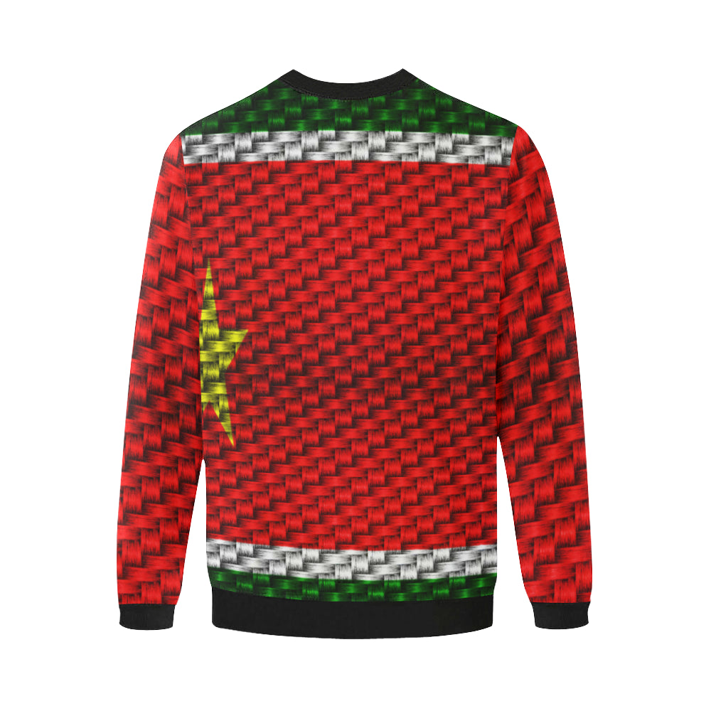 GWADA FLAG Men's Oversized Fleece Crew Sweatshirt