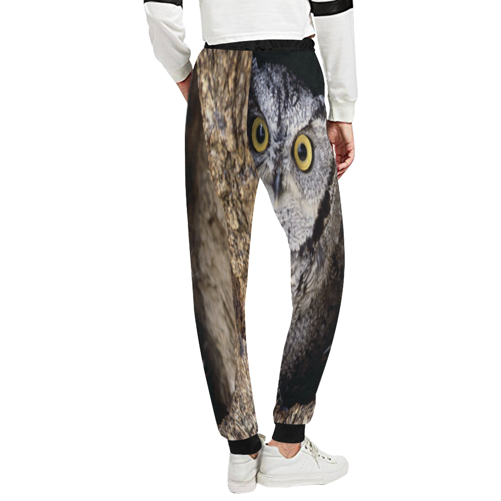 OWL IN HOLE Women's All Over Print Sweatpants (Model L11)