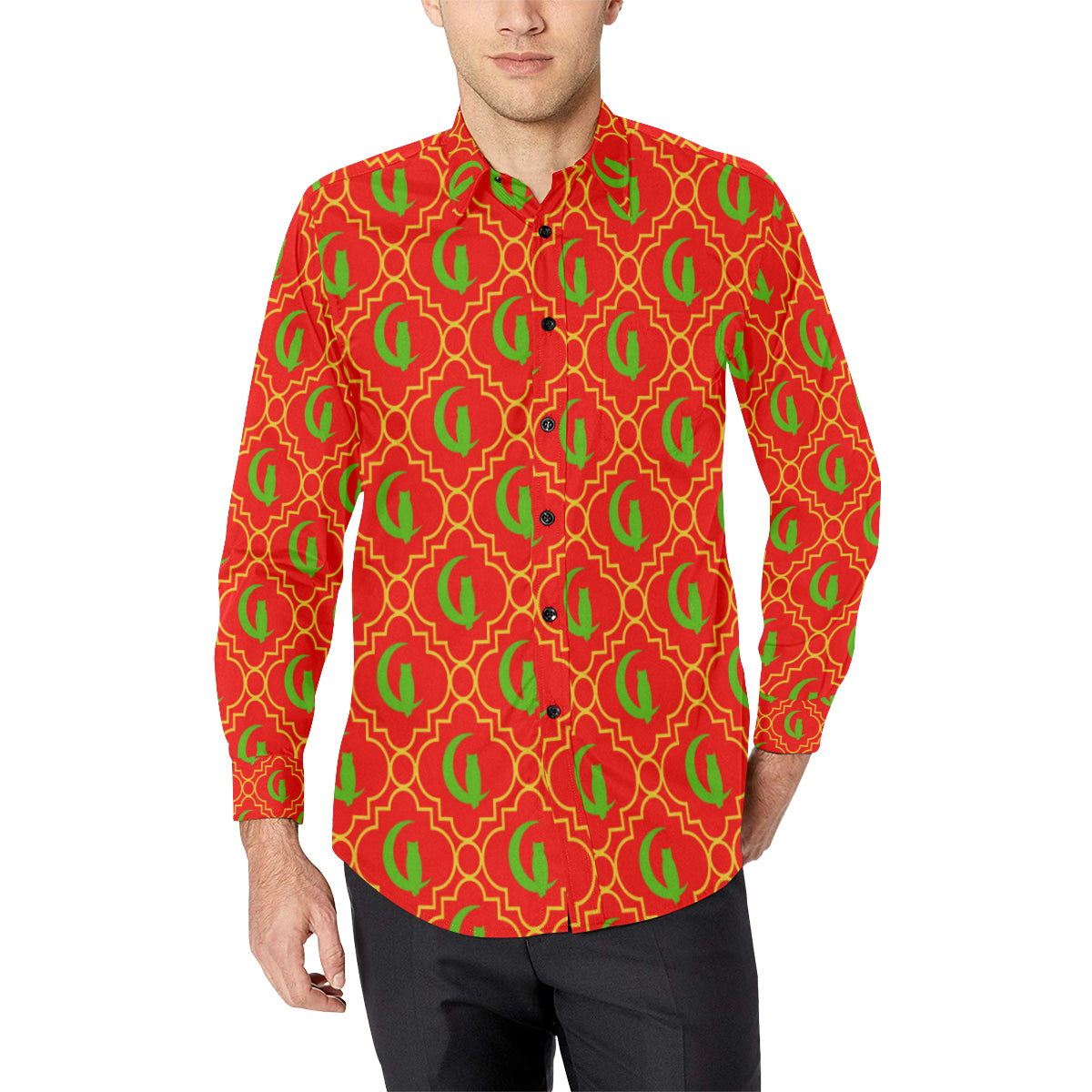 ELEGANCE RJV Men's All Over Print Casual Dress Shirt (Model T61)