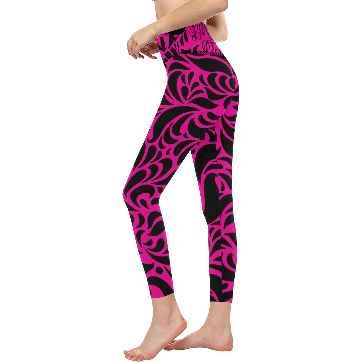 GORGEOUS PINKISH All Over Print High-Waisted Leggings