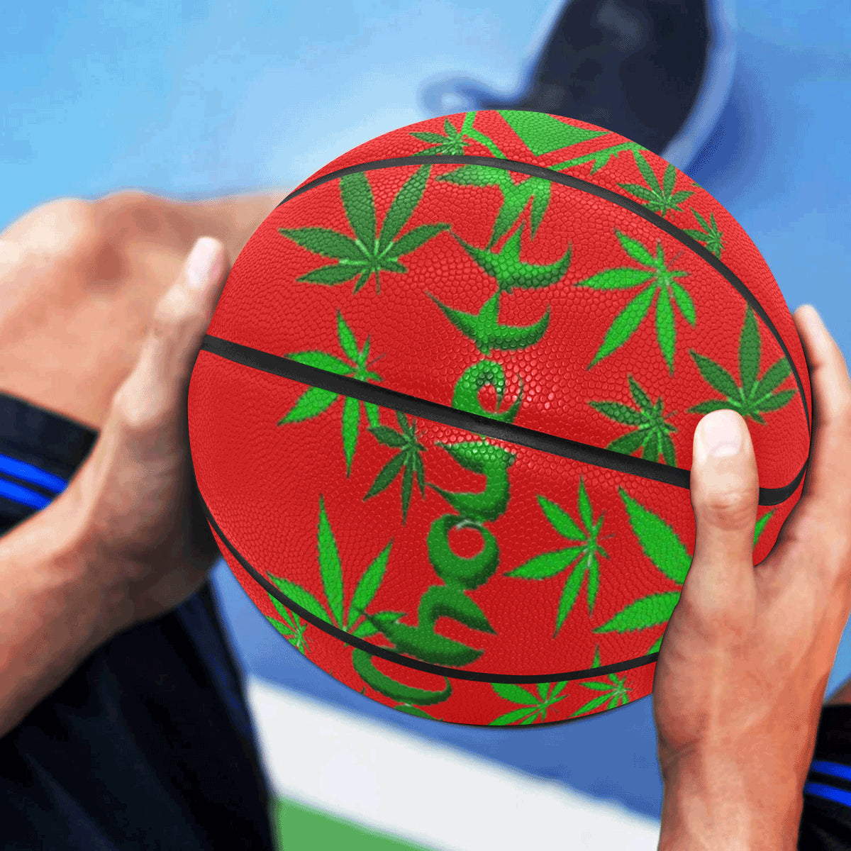 SUPER WEED RED All Over Print Basketball