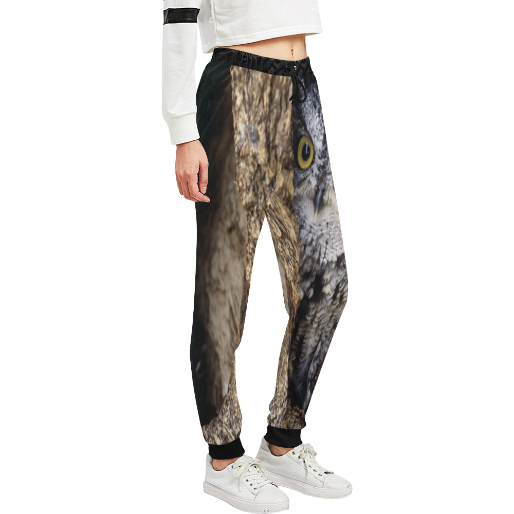 OWL IN HOLE Women's All Over Print Sweatpants (Model L11)