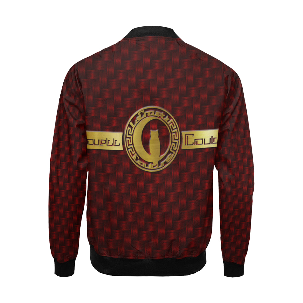 GOLDEN RED PLAIT All Over Print Bomber Jacket