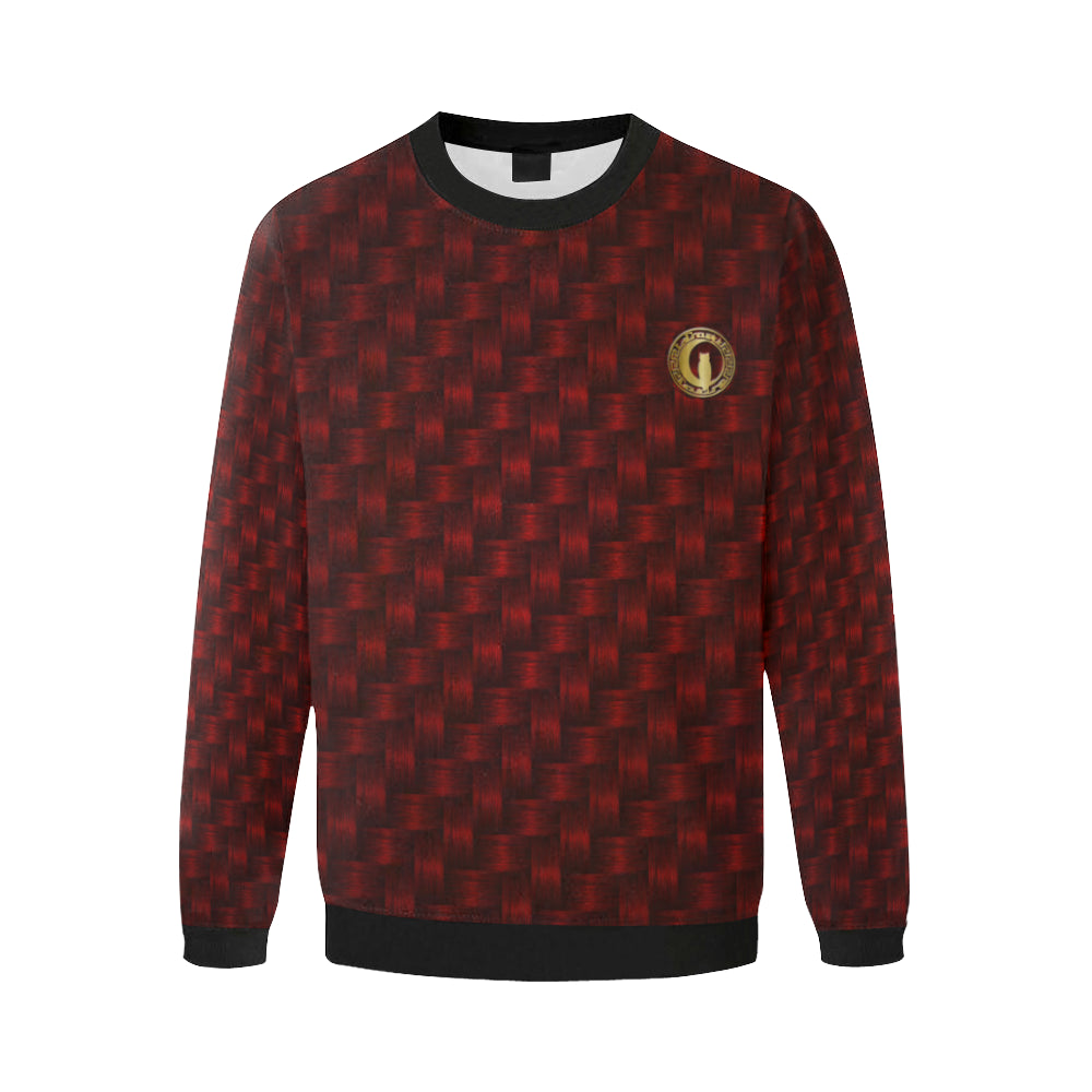 RED DELUXE LCC Men's Oversized Fleece Crew Sweatshirt