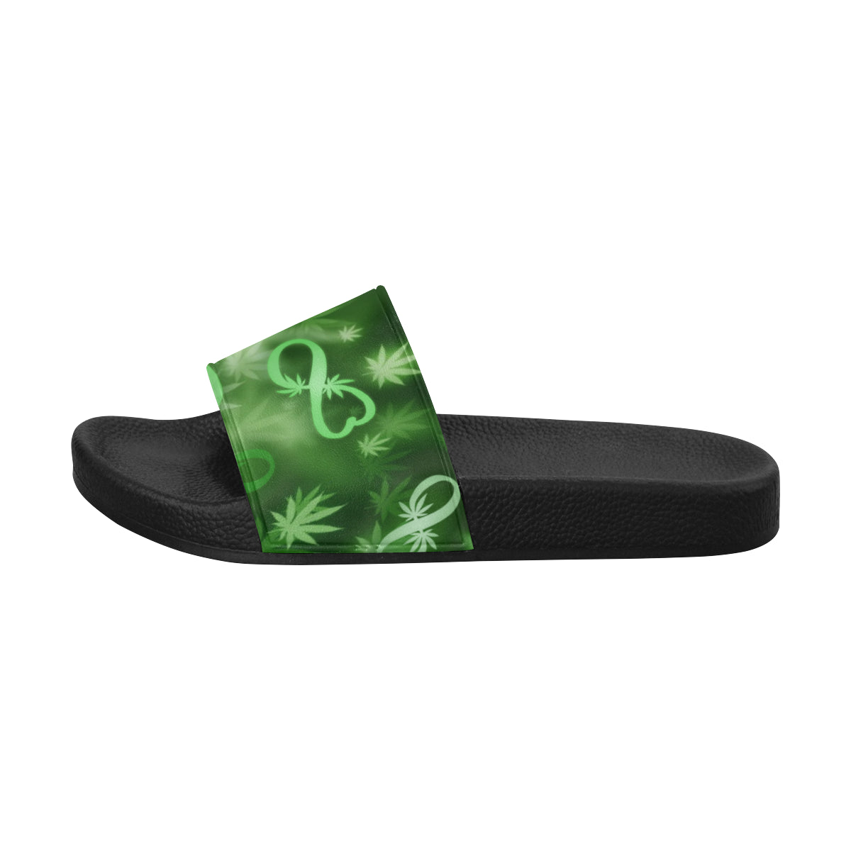 INFINITY GREEN COSMOS Men's Slide Sandals (Model 057)