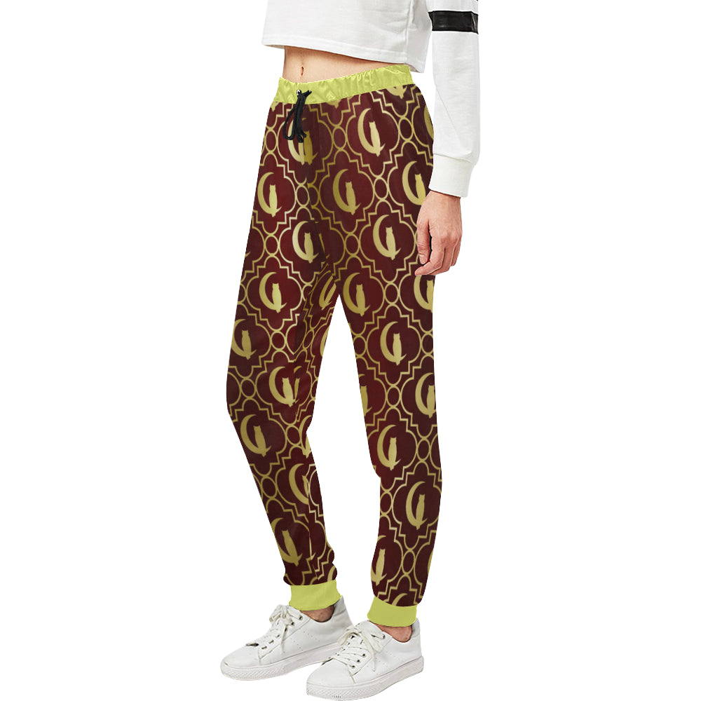 ELEGANCE BRDXGLD Women's All Over Print Sweatpants (Model L11)