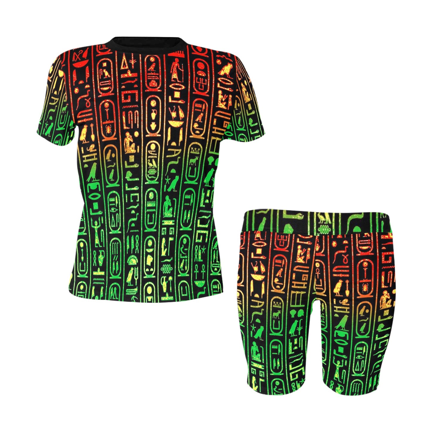 RASTAGLYPHIK Women's Short Yoga Set