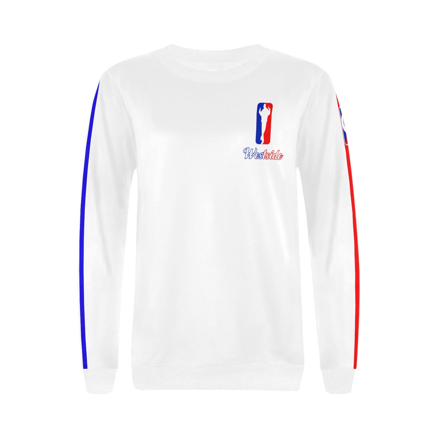 WESTSIDE Women's Rib Cuff Crew Neck Sweatshirt