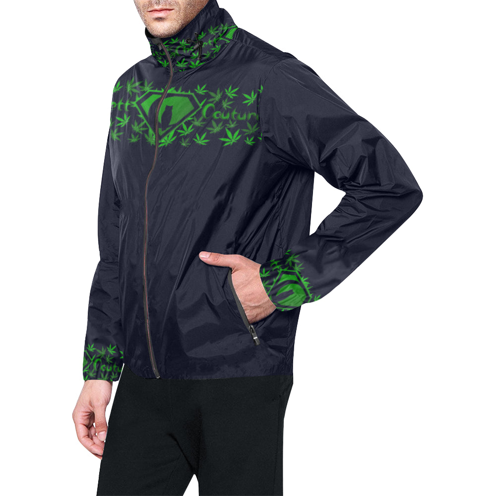 SUPER LCC NAVY WEED Unisex All Over Print Windbreaker