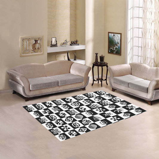 ADINKRA CHECCMATE Area Rug 5'3''x4'