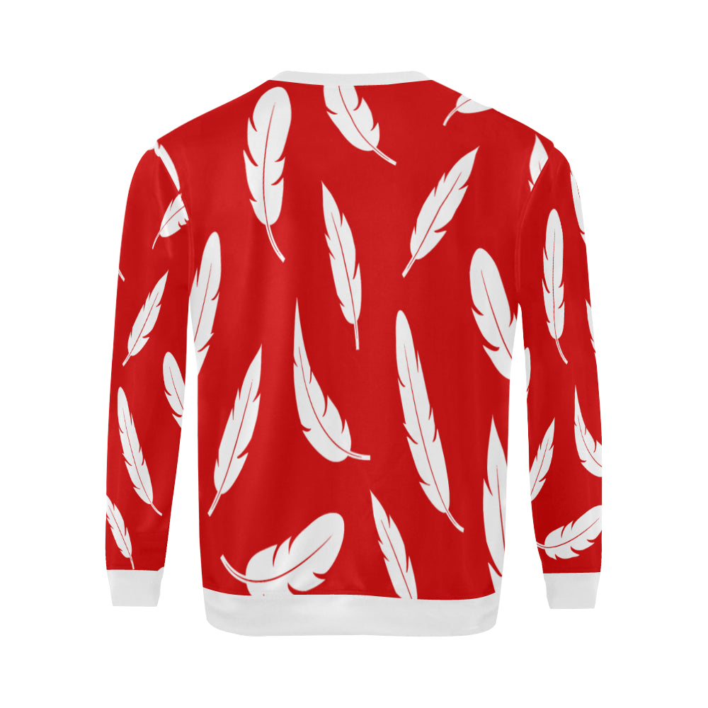 FEATHER RED All Over Print Crewneck Sweatshirt for Men