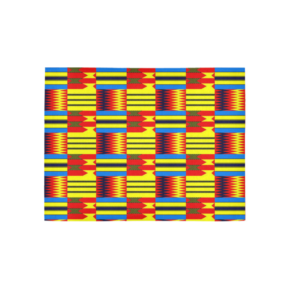 KENTE BLUE Area Rug 5'3''x4'