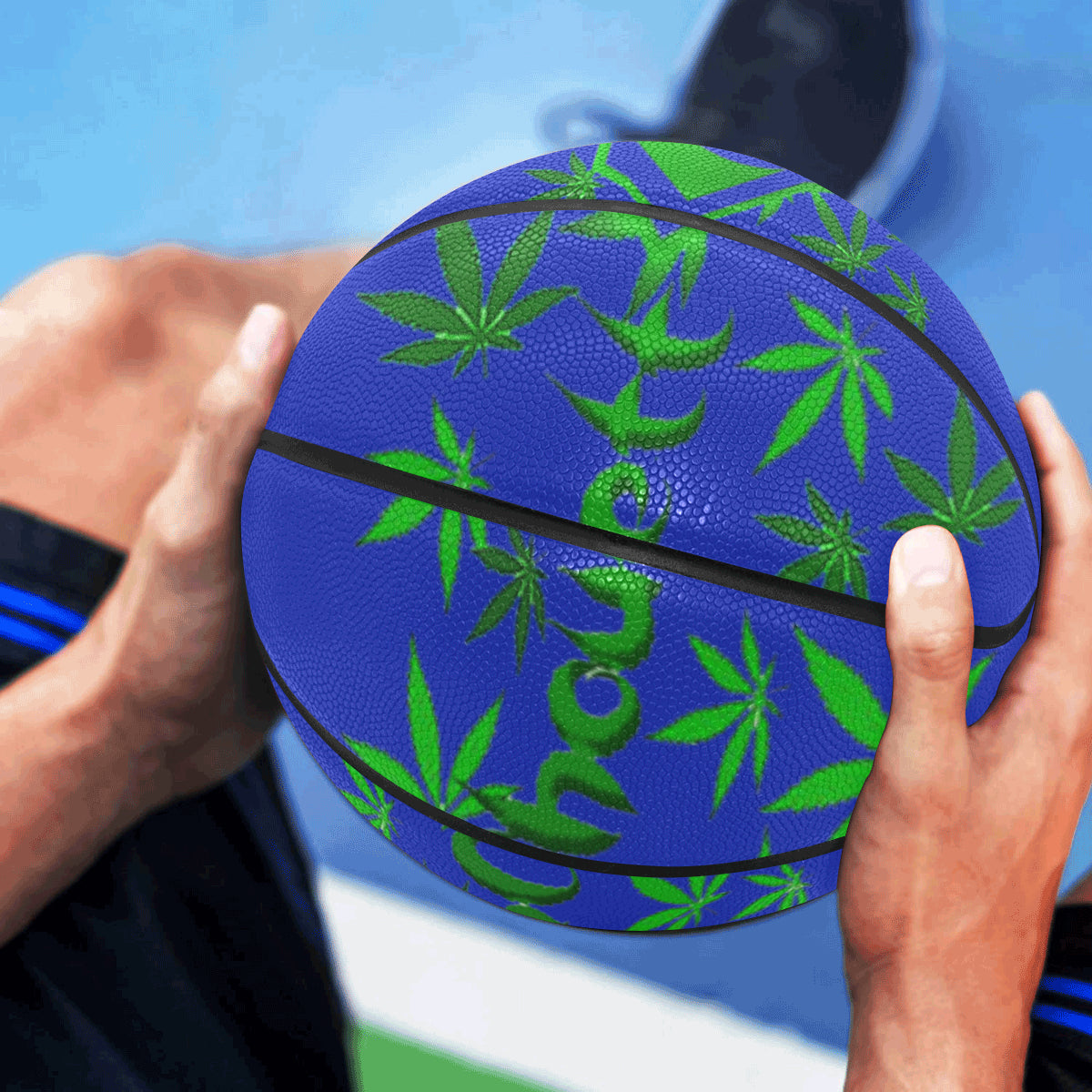 SUPER WEED BLU All Over Print Basketball